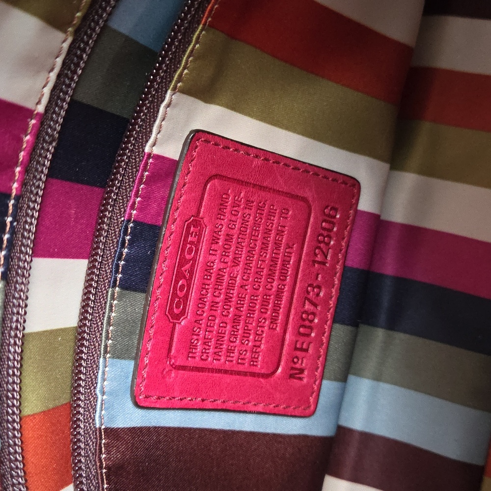 COACH Bleecker Street Limited Ed. Cranberry Barrett 65th Anniversary Leather Bag - Picture 3 of 17